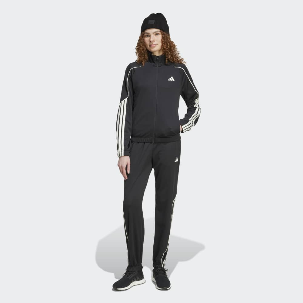 Conjunto Adidas Stadium 3 Franjas Mujer - Training | JX0471 Negro