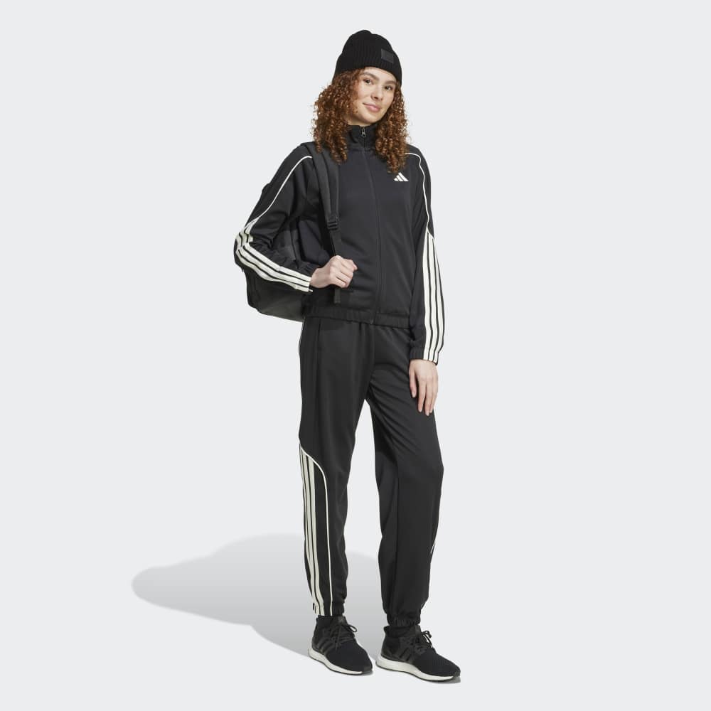 Conjunto Adidas Stadium 3 Franjas Mujer - Training | JX0471 Negro