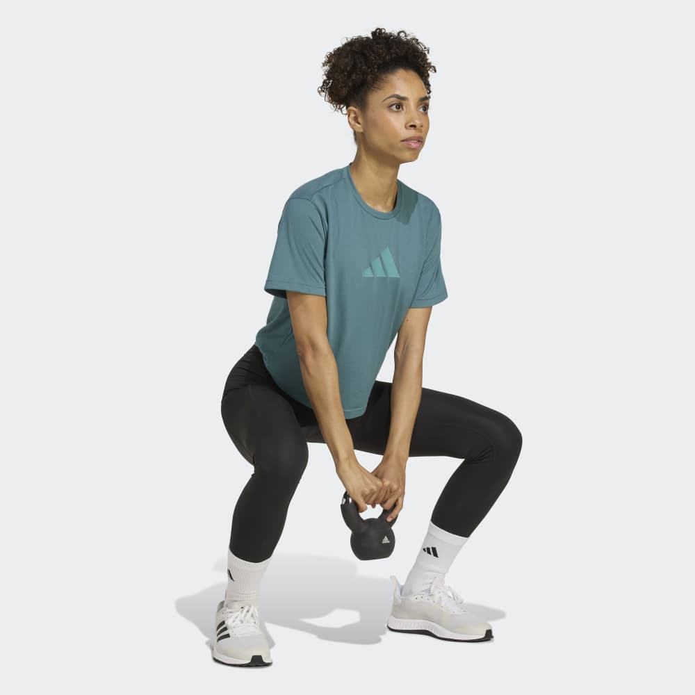 Polo Adidas Essentials Logotipo Grande Mujer - Training | JX1270 Verde