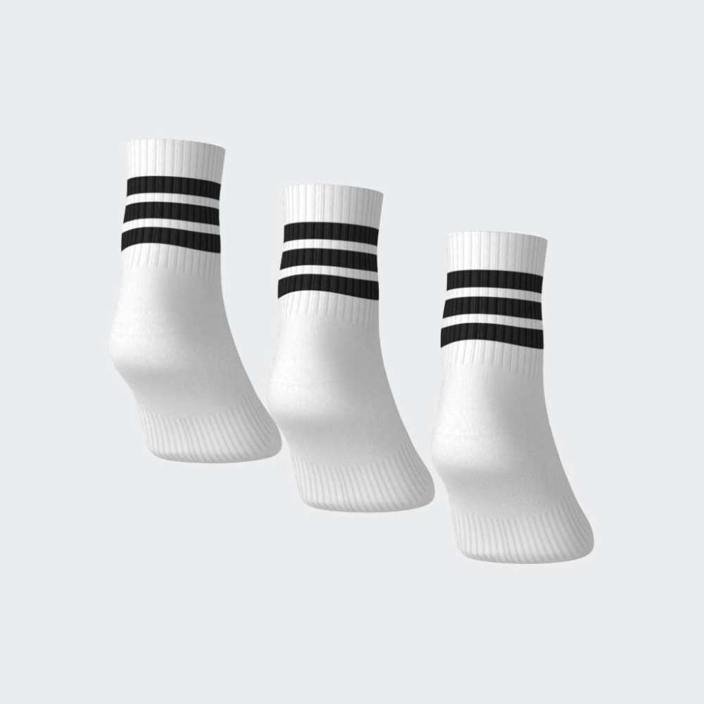 Medias Adidas 3S ESS C Mid 3P Unisex - Urbano | JZ0529 Blanco