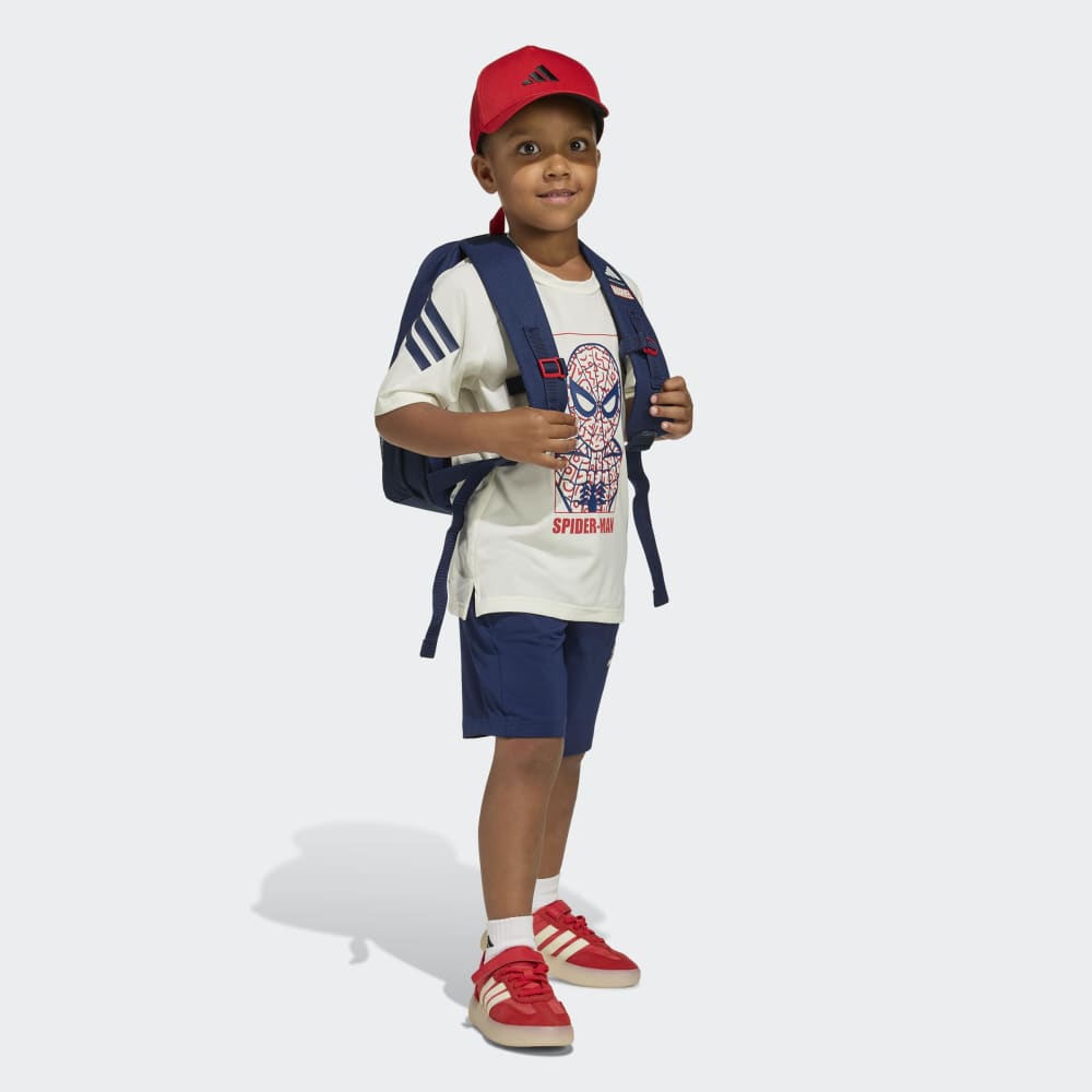 Conjunto Adidas LK MRVL SM TSET Unisex - Urbano | JZ3544 Blanco/Azul