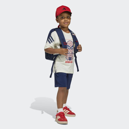 Conjunto Adidas LK MRVL SM TSET Unisex - Urbano | JZ3544 Blanco/Azul