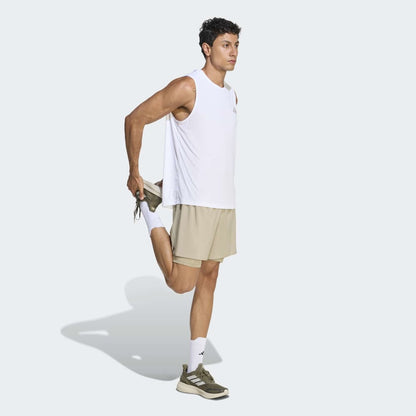 Shorts Adidas Run ESS 2 en 1 Hombre - Running | JZ7776 Beige