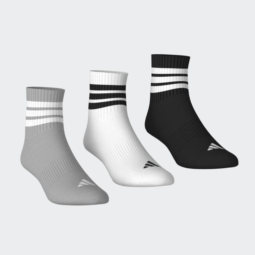 Medias Adidas 3S ESS C Mid 3P Unisex - Urbano | KC9618 Negro/Gris/Blanco