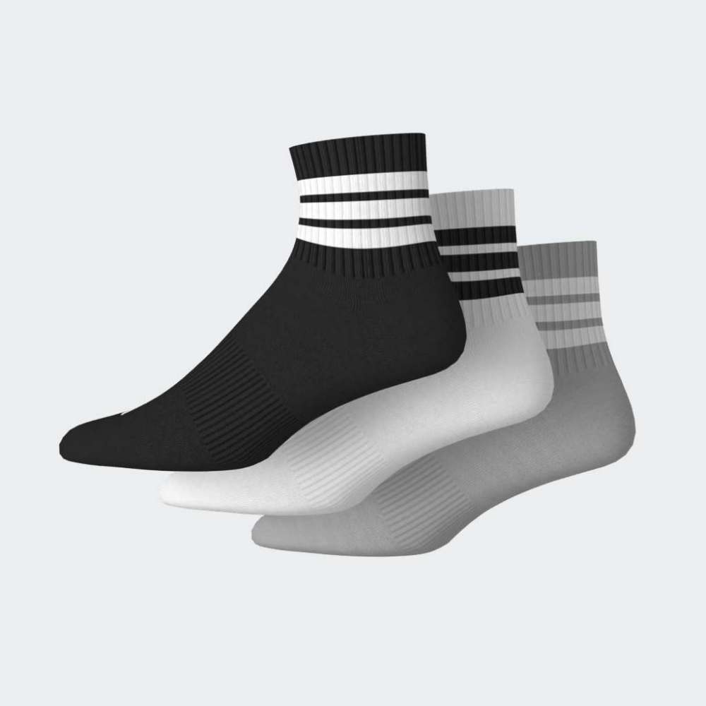 Medias Adidas 3S ESS C Mid 3P Unisex - Urbano | KC9618 Negro/Gris/Blanco