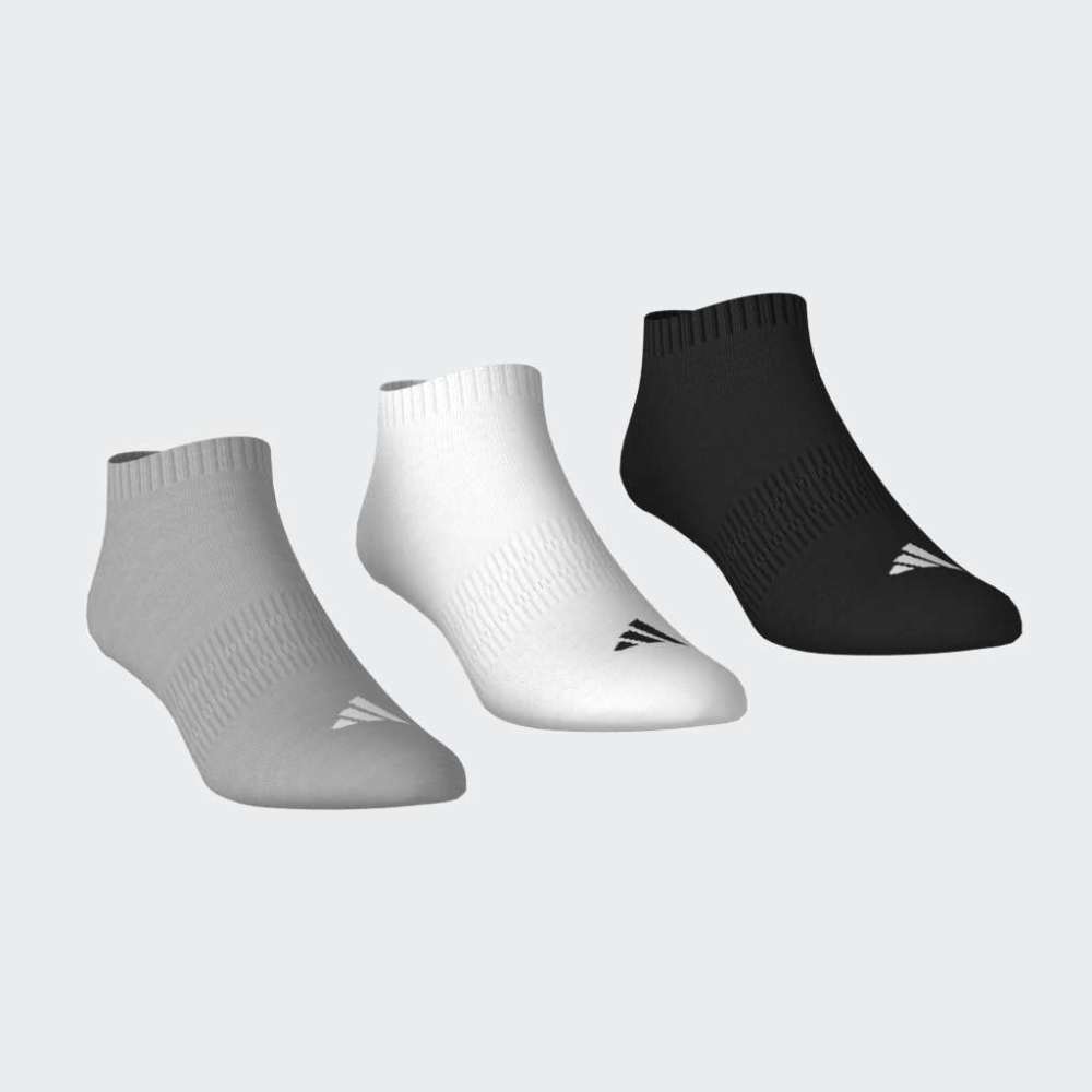 Medias Adidas T ESS Low 3P Unisex - Urbano | KC9629 Negro/Gris/Blanco