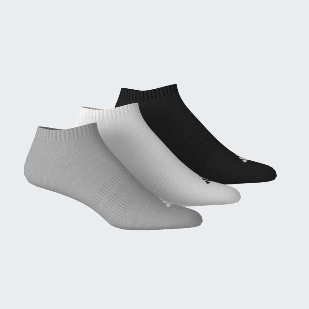 Medias Adidas T ESS Low 3P Unisex - Urbano | KC9629 Negro/Gris/Blanco