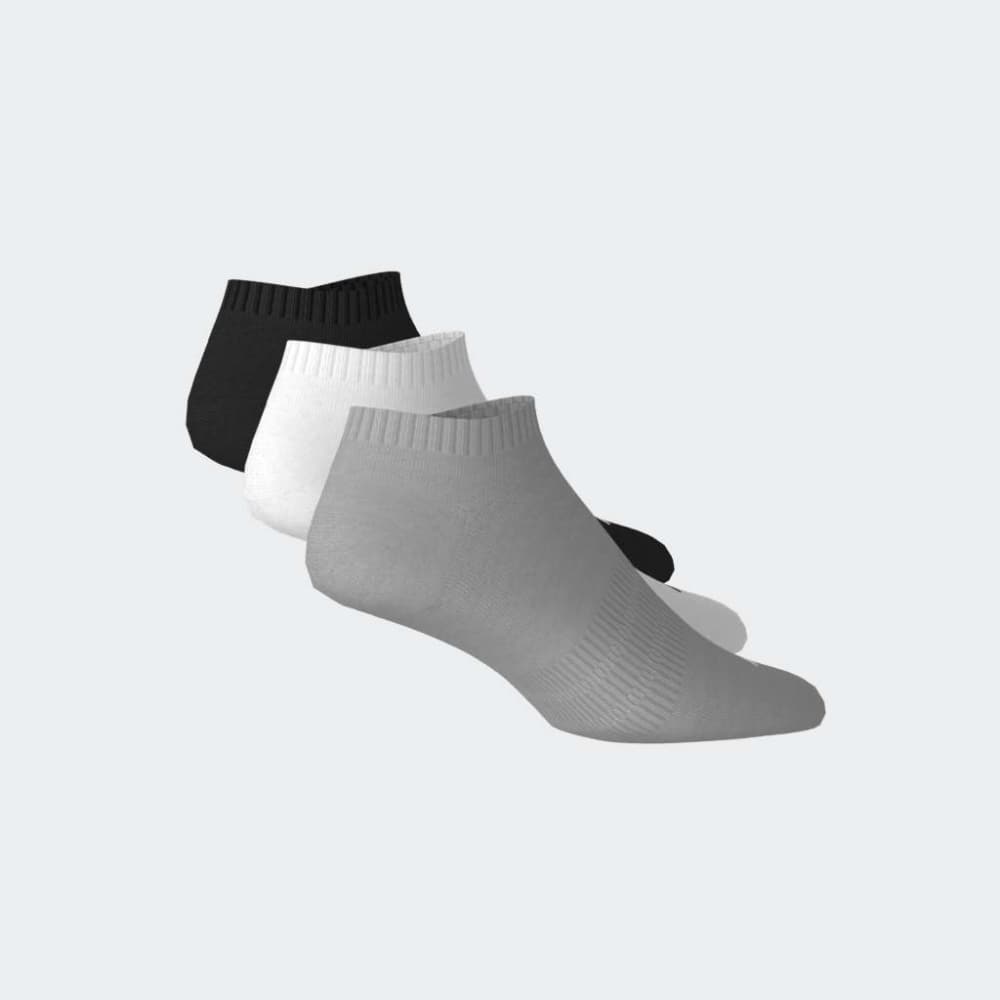 Medias Adidas T ESS Low 3P Unisex - Urbano | KC9629 Negro/Gris/Blanco