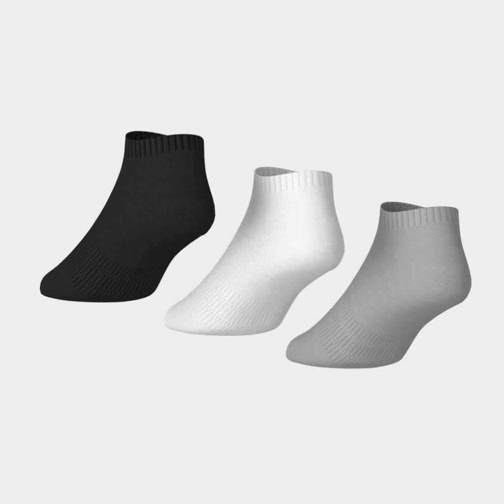Medias Adidas T ESS Low 3P Unisex - Urbano | KC9629 Negro/Gris/Blanco