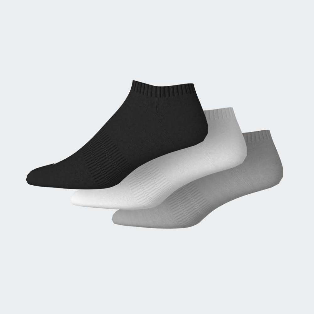 Medias Adidas T ESS Low 3P Unisex - Urbano | KC9629 Negro/Gris/Blanco