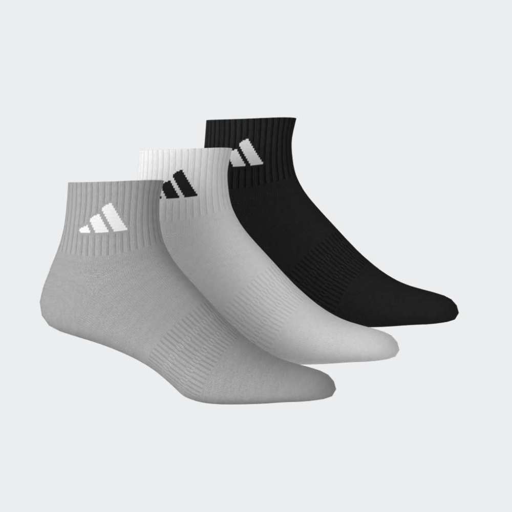 Medias Adidas C ESS ANK 3P Unisex - Urbano | KC9631 Negro/Gris/Blanco