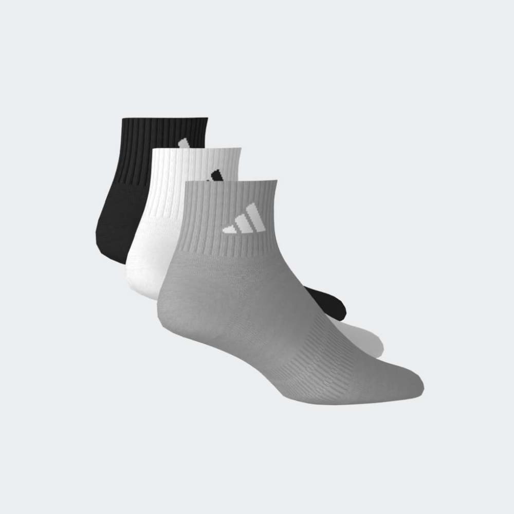Medias Adidas C ESS ANK 3P Unisex - Urbano | KC9631 Negro/Gris/Blanco