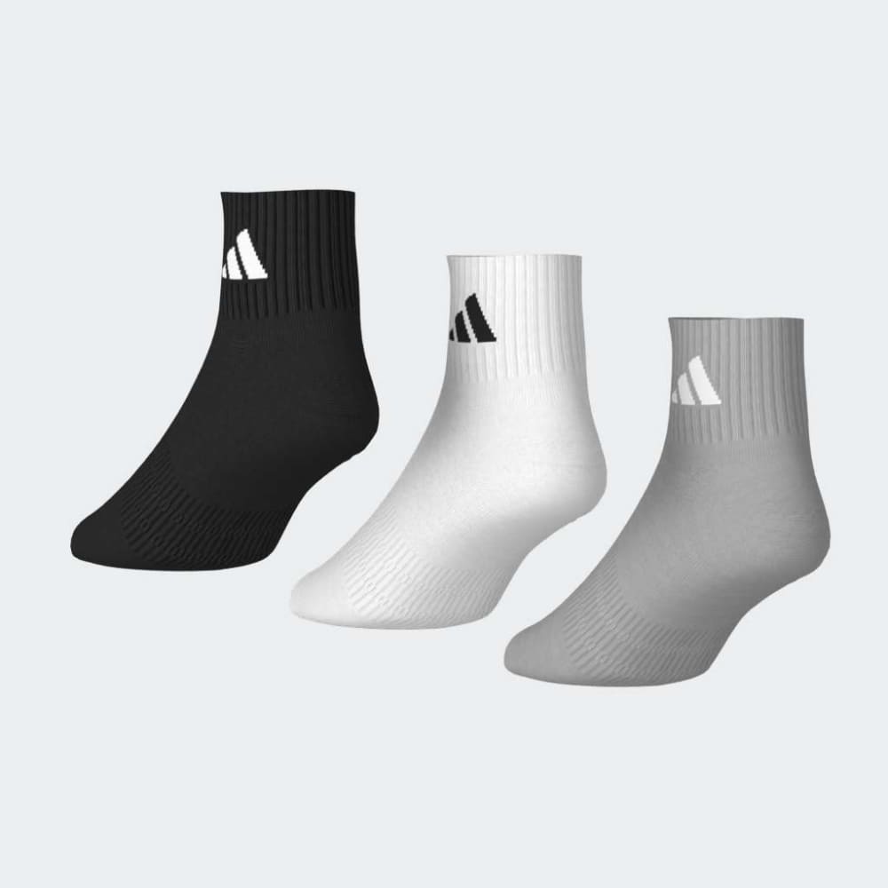 Medias Adidas C ESS ANK 3P Unisex - Urbano | KC9631 Negro/Gris/Blanco