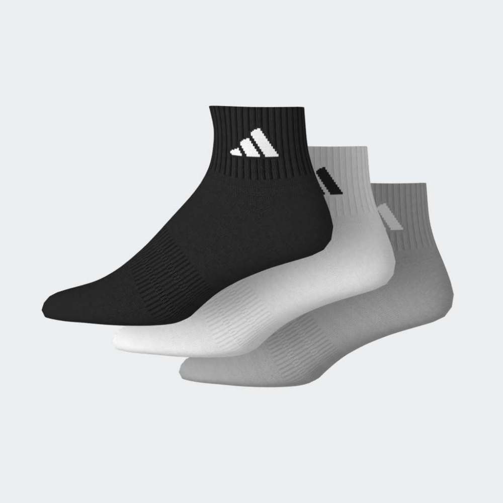Medias Adidas C ESS ANK 3P Unisex - Urbano | KC9631 Negro/Gris/Blanco
