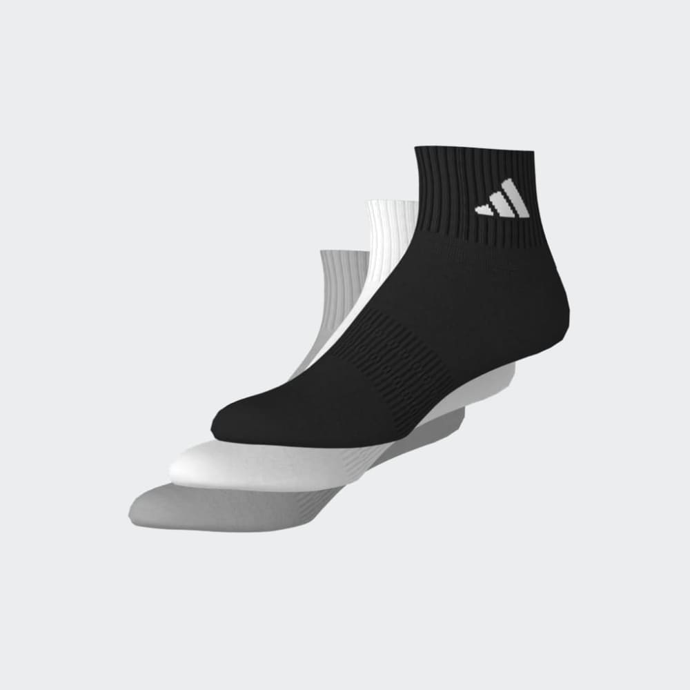 Medias Adidas C ESS ANK 3P Unisex - Urbano | KC9631 Negro/Gris/Blanco