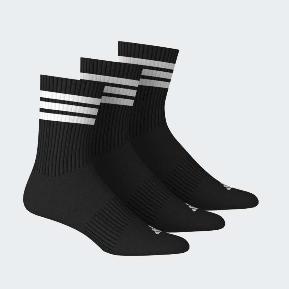 Medias Adidas 3S ESS C CRW 3P Unisex - Urbano | KC9641 Negro