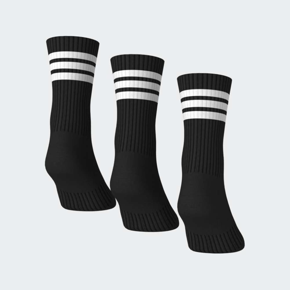 Medias Adidas 3S ESS C CRW 3P Unisex - Urbano | KC9641 Negro