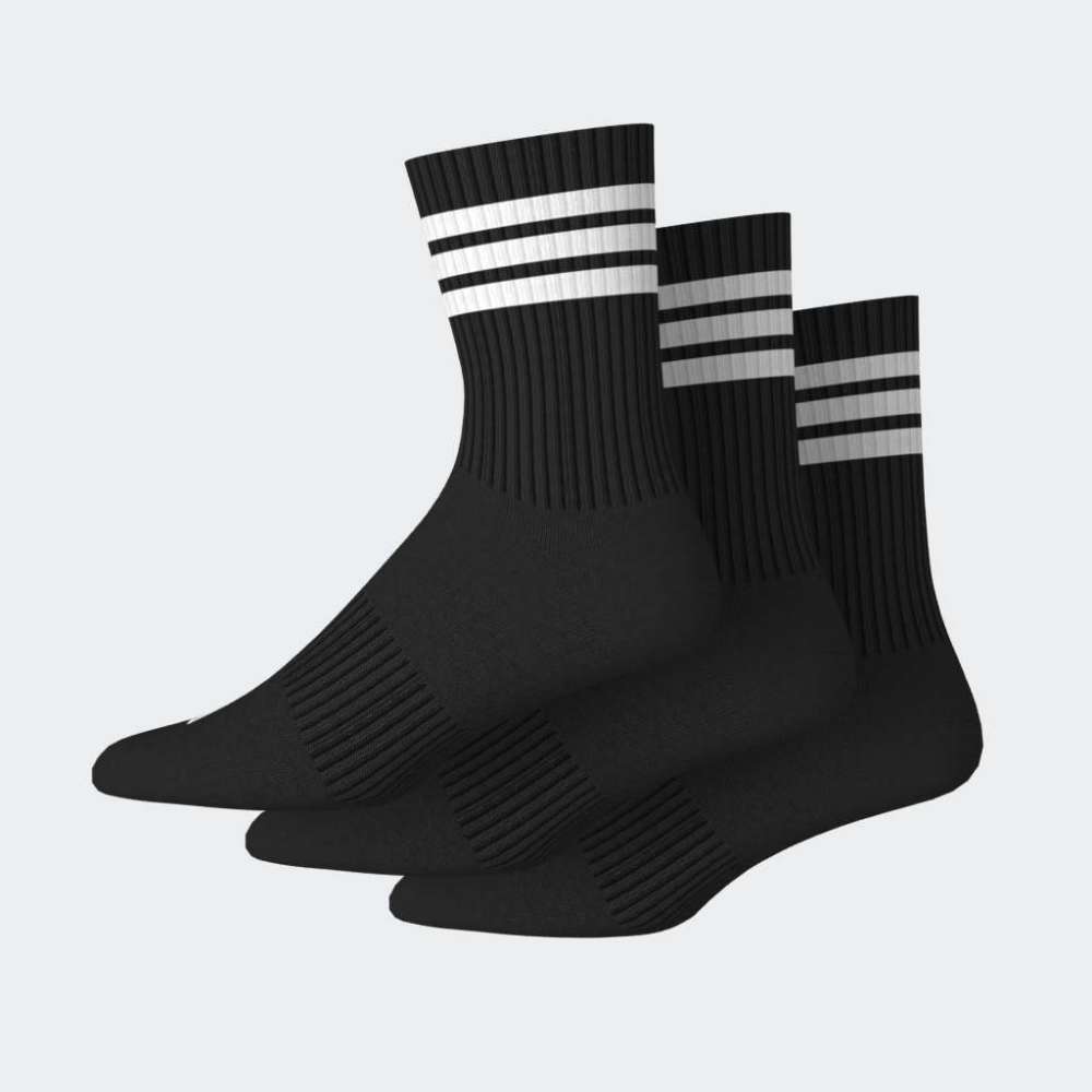 Medias Adidas 3S ESS C CRW 3P Unisex - Urbano | KC9641 Negro