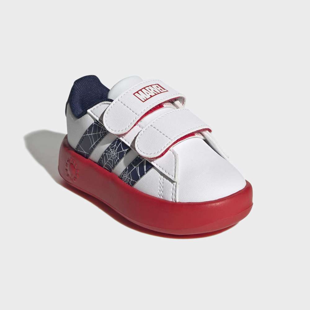 Zapatillas Adidas Grand Court Spider-Man Niños - Urbano | KI9192 Blanco/Rojo
