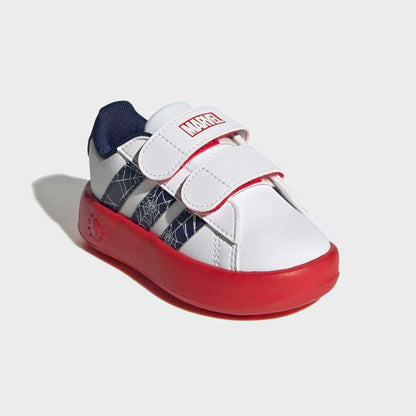 Zapatillas Adidas Grand Court Spider-Man Niños - Urbano | KI9192 Blanco/Rojo