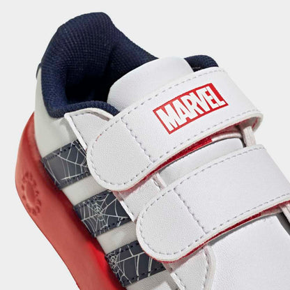 Zapatillas Adidas Grand Court Spider-Man Niños - Urbano | KI9192 Blanco/Rojo
