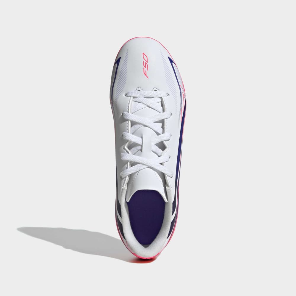 Zapatillas Adidas F50 Hyperfast Club FG/MG J Unisex - Fútbol | KK1308 Blanco / Azul