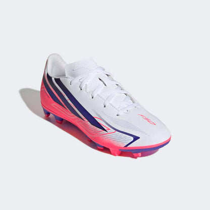 Zapatillas Adidas F50 Hyperfast Club FG/MG J Unisex - Fútbol | KK1308 Blanco / Azul