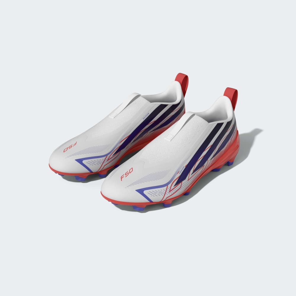 Zapatillas Adidas F50 Hyperfast League LL FG J Unisex - Fútbol | KK1314 Blanco / Azul