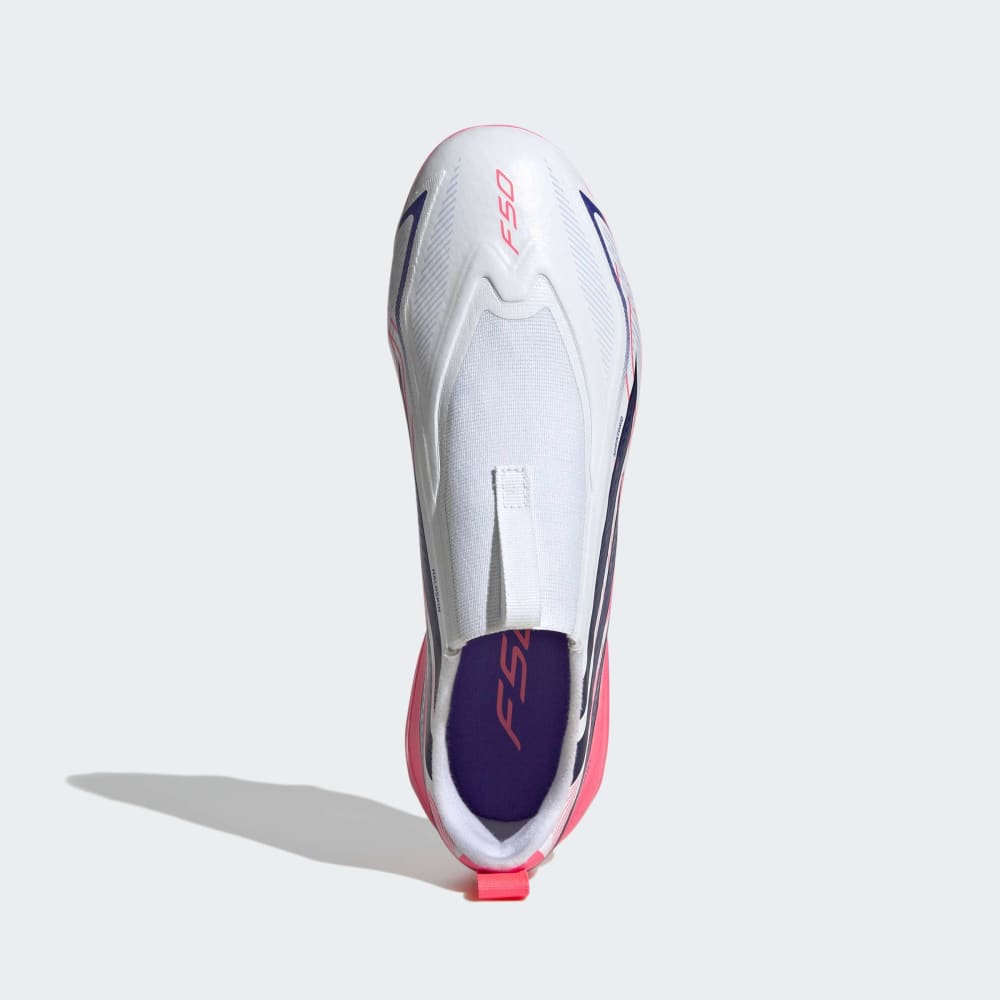 Zapatillas Adidas F50 Hyperfast League LL FG J Unisex - Fútbol | KK1314 Blanco / Azul