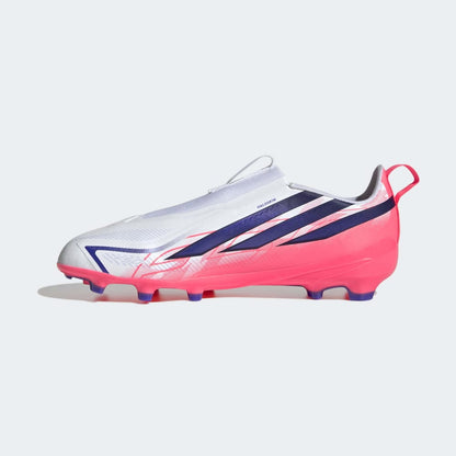 Zapatillas Adidas F50 Hyperfast League LL FG J Unisex - Fútbol | KK1314 Blanco / Azul