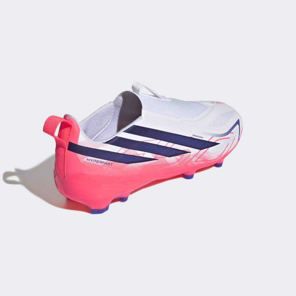 Zapatillas Adidas F50 Hyperfast League LL FG J Unisex - Fútbol | KK1314 Blanco / Azul