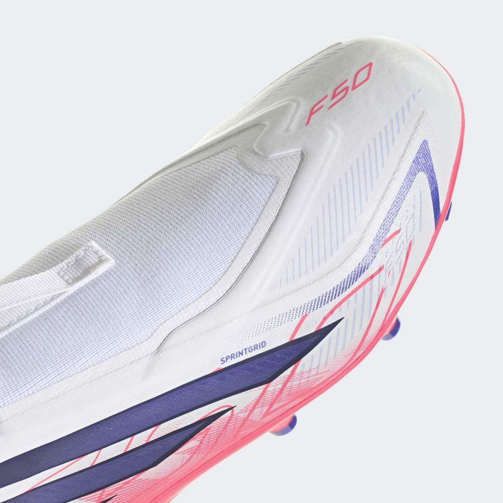 Zapatillas Adidas F50 Hyperfast League LL FG J Unisex - Fútbol | KK1314 Blanco / Azul