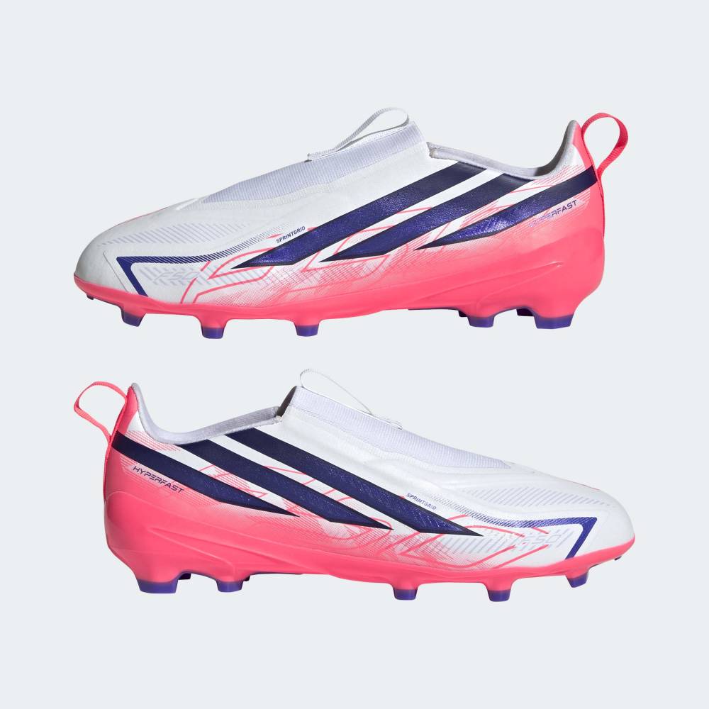 Zapatillas Adidas F50 Hyperfast League LL FG J Unisex - Fútbol | KK1314 Blanco / Azul