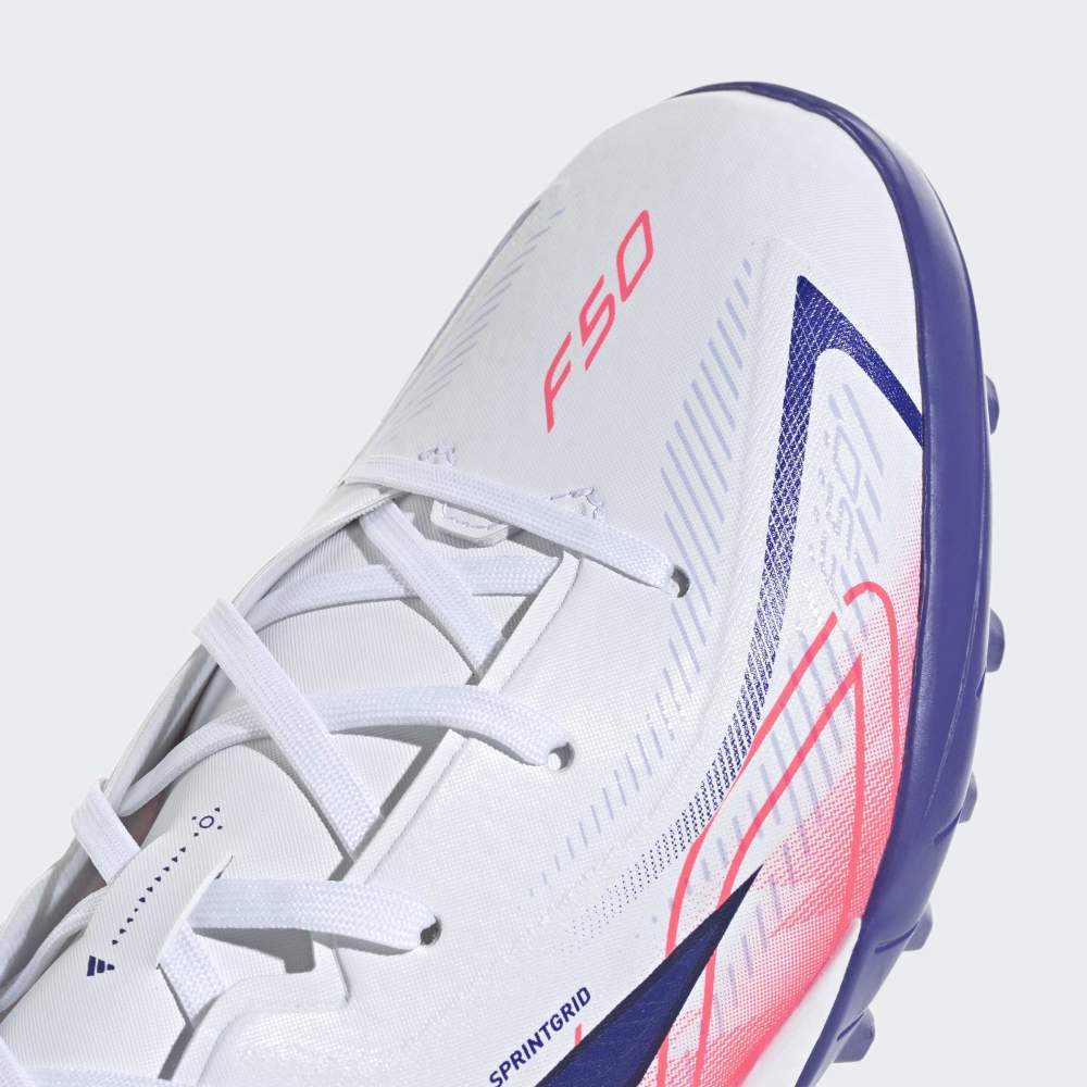 Zapatillas Adidas F50 Hyperfast League TF Unisex - Fútbol | KK1321 Blanco / Azul