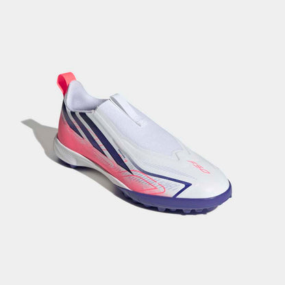 Zapatillas Adidas F50 Hyperfast League LL TF J Unisex - Fútbol | KK1325 Blanco / Azul