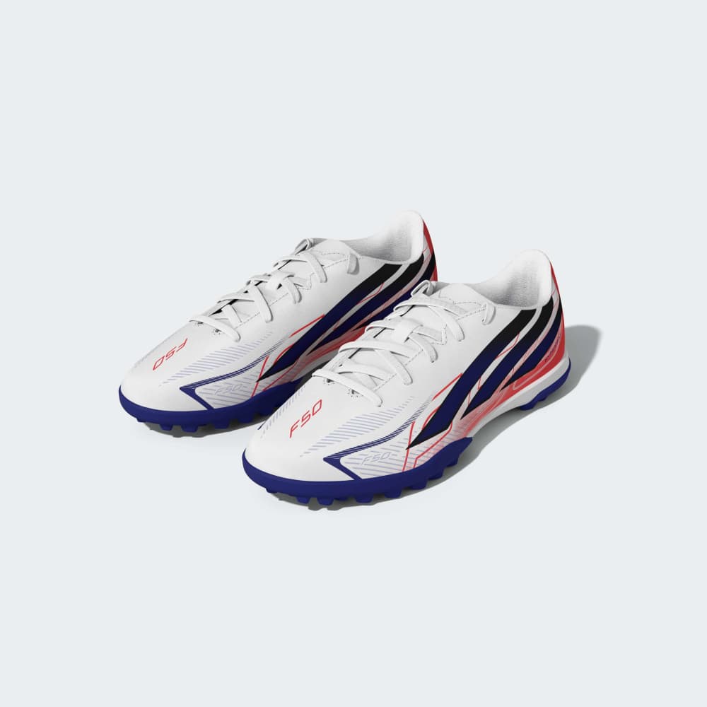 Zapatillas Adidas F50 Hyperfast Club TF Niños - Fútbol | KK1368 Blanco / Azul