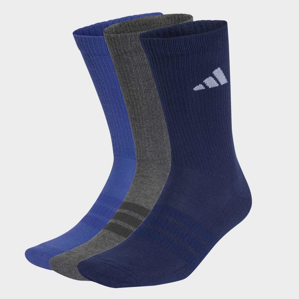 Medias Adidas C ESS CRW 3P Unisex - Urbano | KQ6762 Azul/Plomo