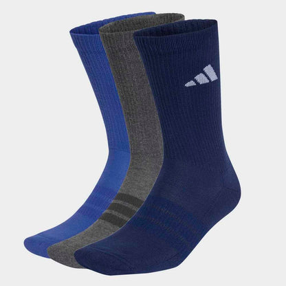 Medias Adidas C ESS CRW 3P Unisex - Urbano | KQ6762 Azul/Plomo