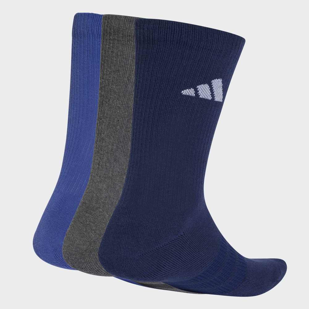 Medias Adidas C ESS CRW 3P Unisex - Urbano | KQ6762 Azul/Plomo
