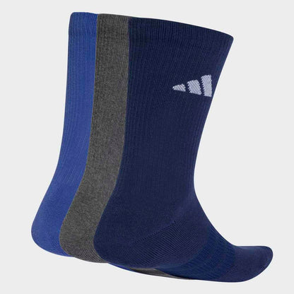 Medias Adidas C ESS CRW 3P Unisex - Urbano | KQ6762 Azul/Plomo