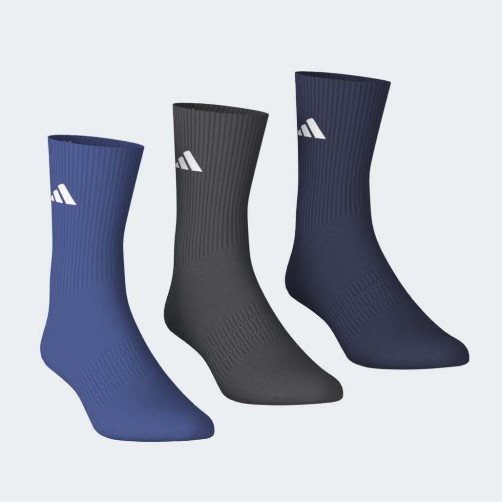 Medias Adidas C ESS CRW 3P Unisex - Urbano | KQ6762 Azul/Plomo