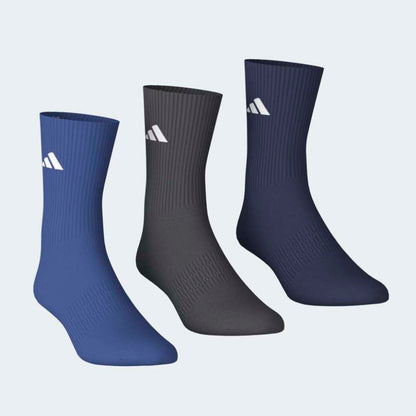 Medias Adidas C ESS CRW 3P Unisex - Urbano | KQ6762 Azul/Plomo