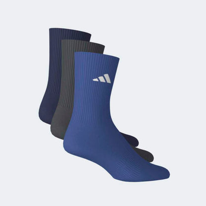 Medias Adidas C ESS CRW 3P Unisex - Urbano | KQ6762 Azul/Plomo