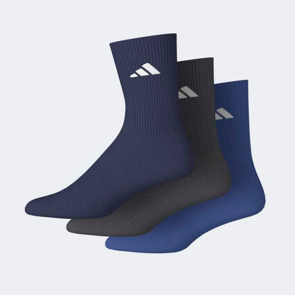 Medias Adidas C ESS CRW 3P Unisex - Urbano | KQ6762 Azul/Plomo