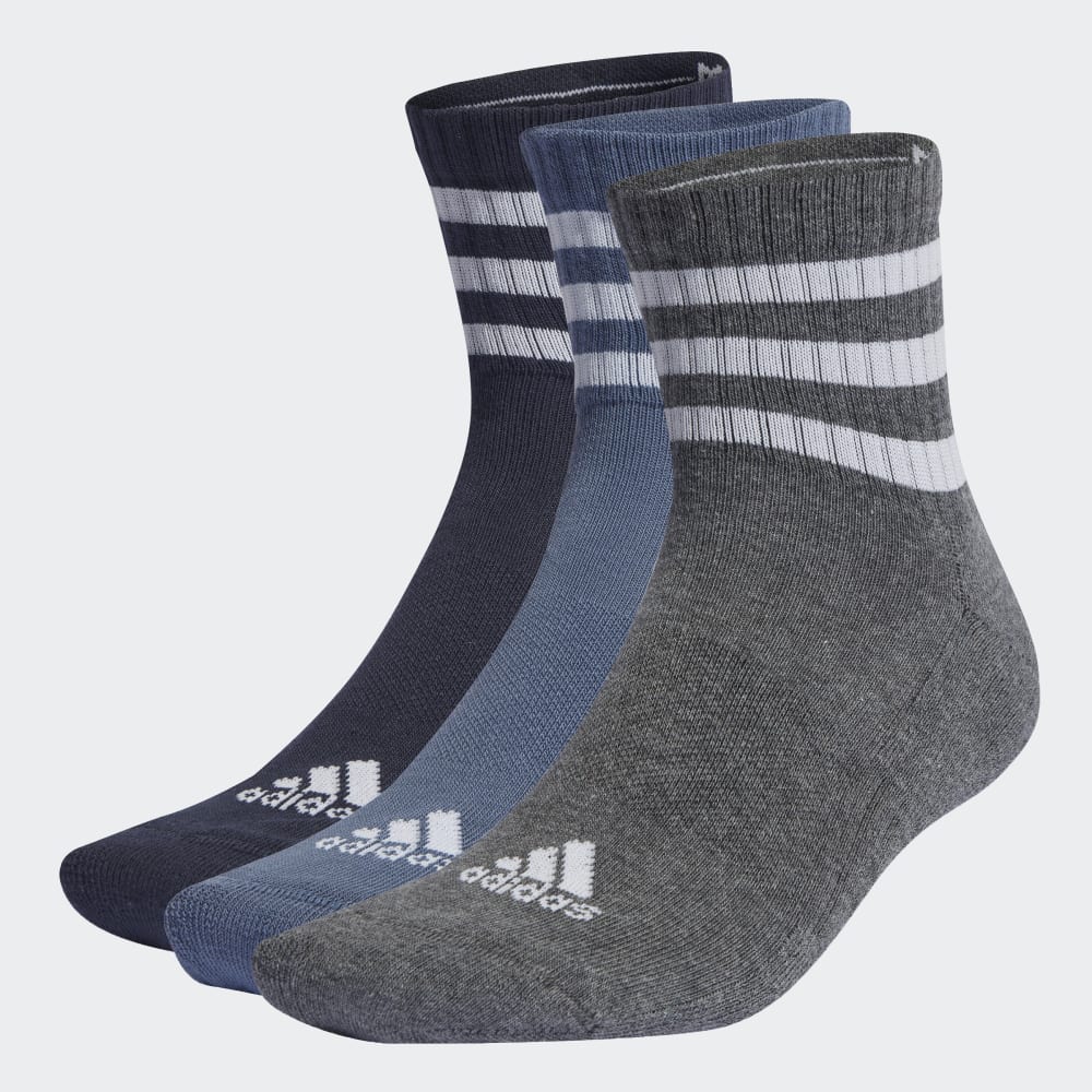 Medias Adidas 3S C SPW Mid 3P Unisex - Urbano | IP2637 Azul/Gris