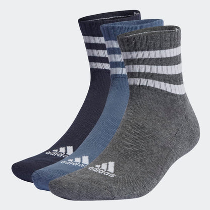 Medias Adidas 3S C SPW Mid 3P Unisex - Urbano | IP2637 Azul/Gris