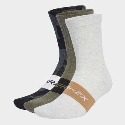 Medias Adidas TRX MT SCK 3PP Unisex - Senderismo  | JX1094 Negro/Verde/Blanco
