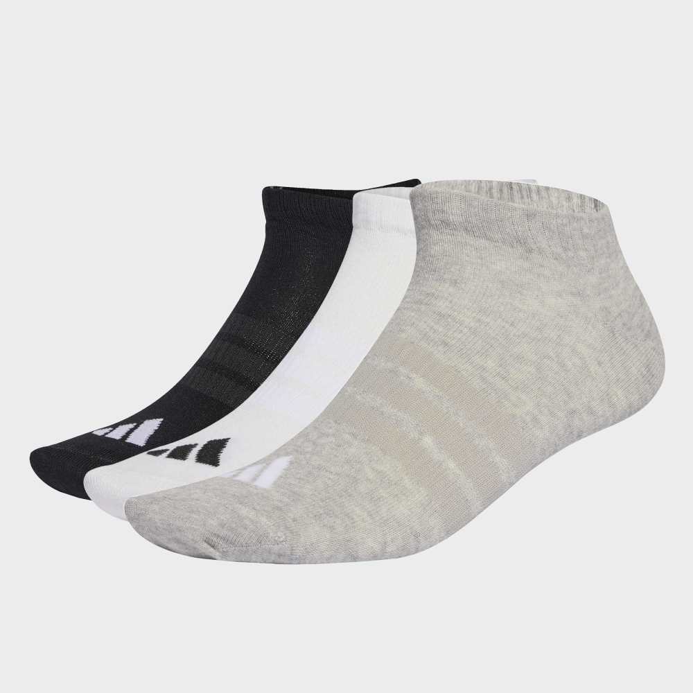 Medias Adidas T ESS Low 3P Unisex - Urbano | KC9629 Negro/Gris/Blanco