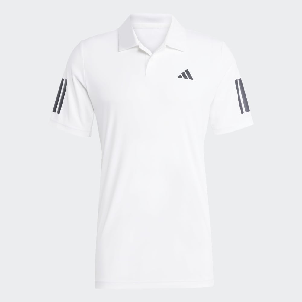 Polo Adidas Cuello Camisa Club de Tennis Hombre 3 Tiras Climacool Blanco
