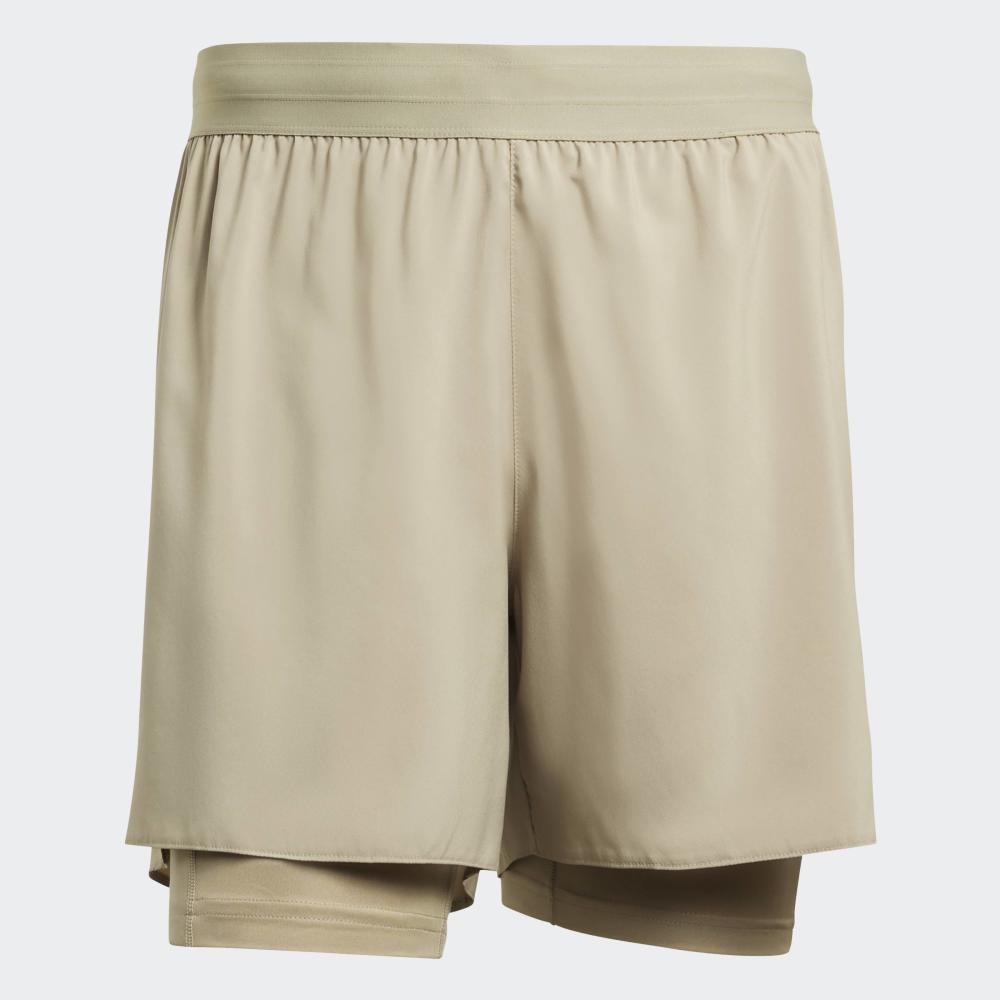 Shorts Adidas Run ESS 2 en 1 Hombre - Running | JZ7776 Beige